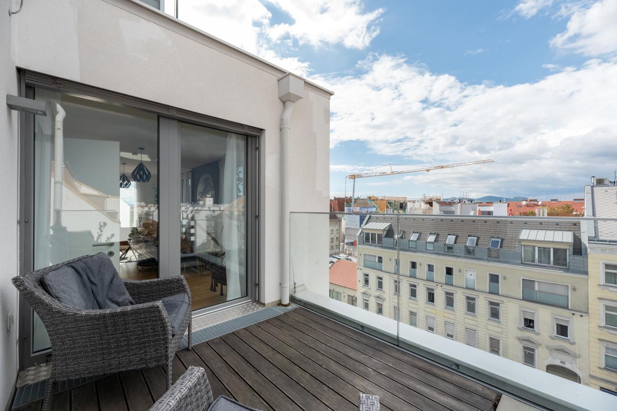 Apartment Mit Traumhafter Dachterrasse & Weitblick Vienna Esterno foto